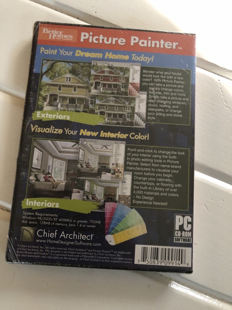 BETTER HOMES & GARDENS: PICTURE PAINTER PC CD-ROM SOFTWARE
