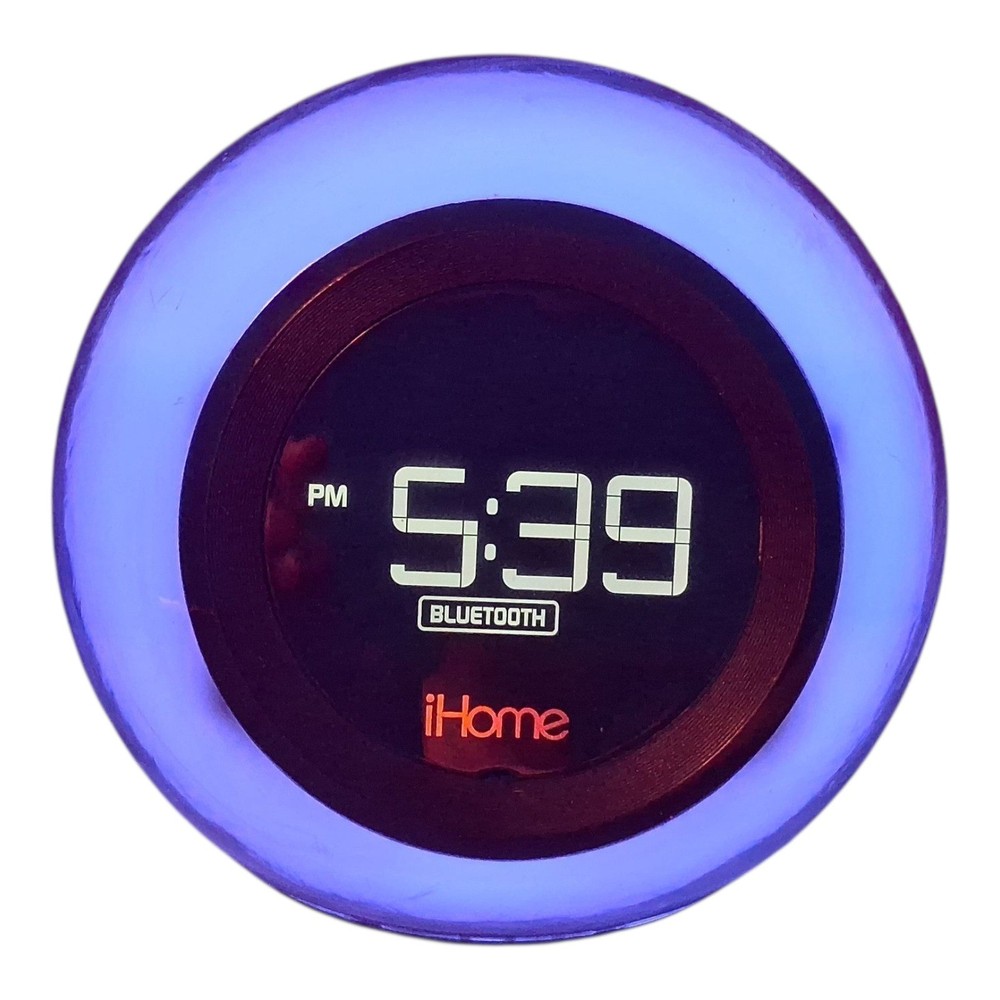 iHome Color Changing Bluetooth Alarm Clock Radio USB Charging Speaker System
