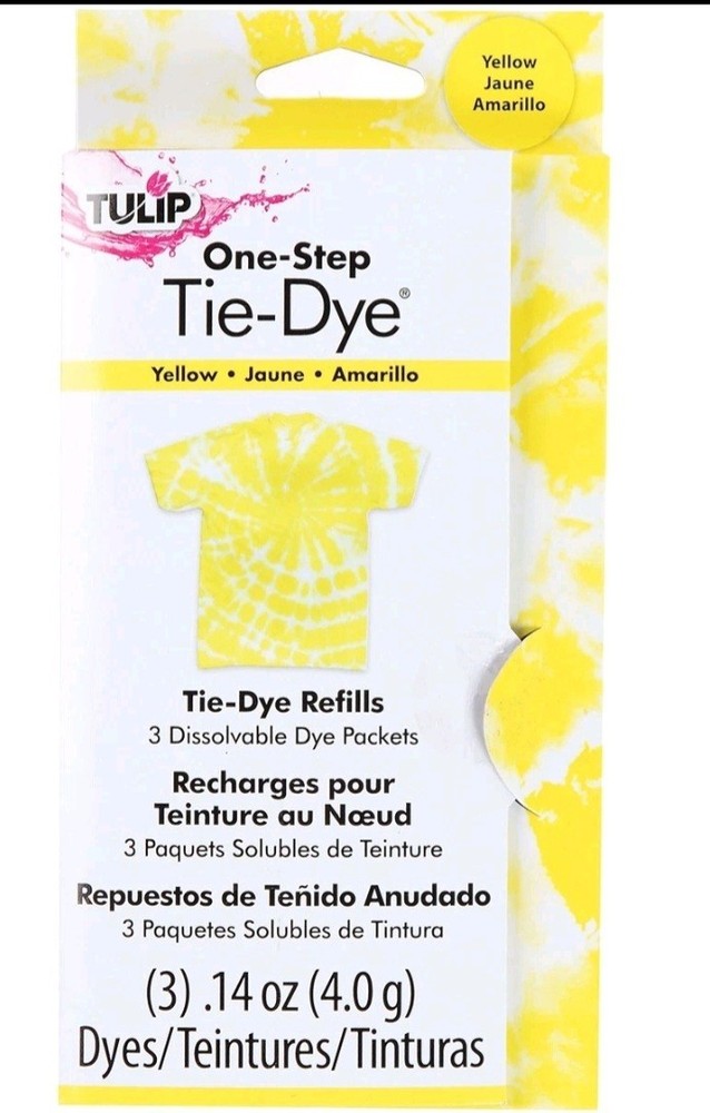 Tulip One-Step Tie-Dye Refill .13oz 3/Pkg-Yellow