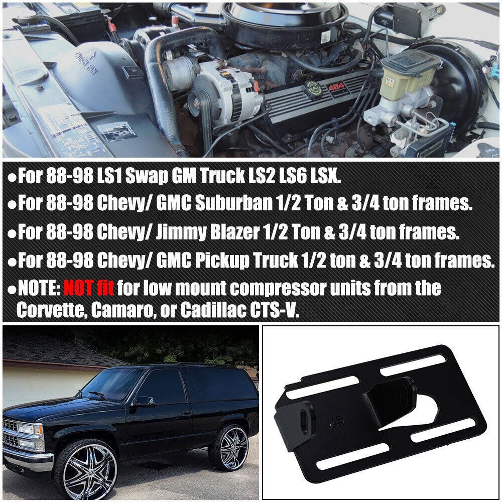 Fit For 88-98 GM Truck LS2 LS6 LSX Conversion Engine Mounts LS1 Swap Adjustable