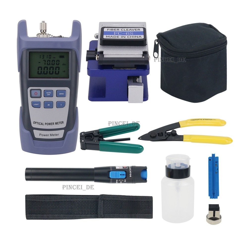 KLS-01 Fiber Optic FTTH Tool Kit FTTH Tools Set With Optical Power Meter