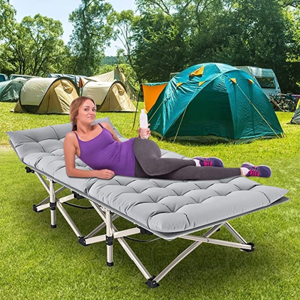 Folding Camping Cot folding Bed Military Cot Wider Sleeping Cots With Carry Bag