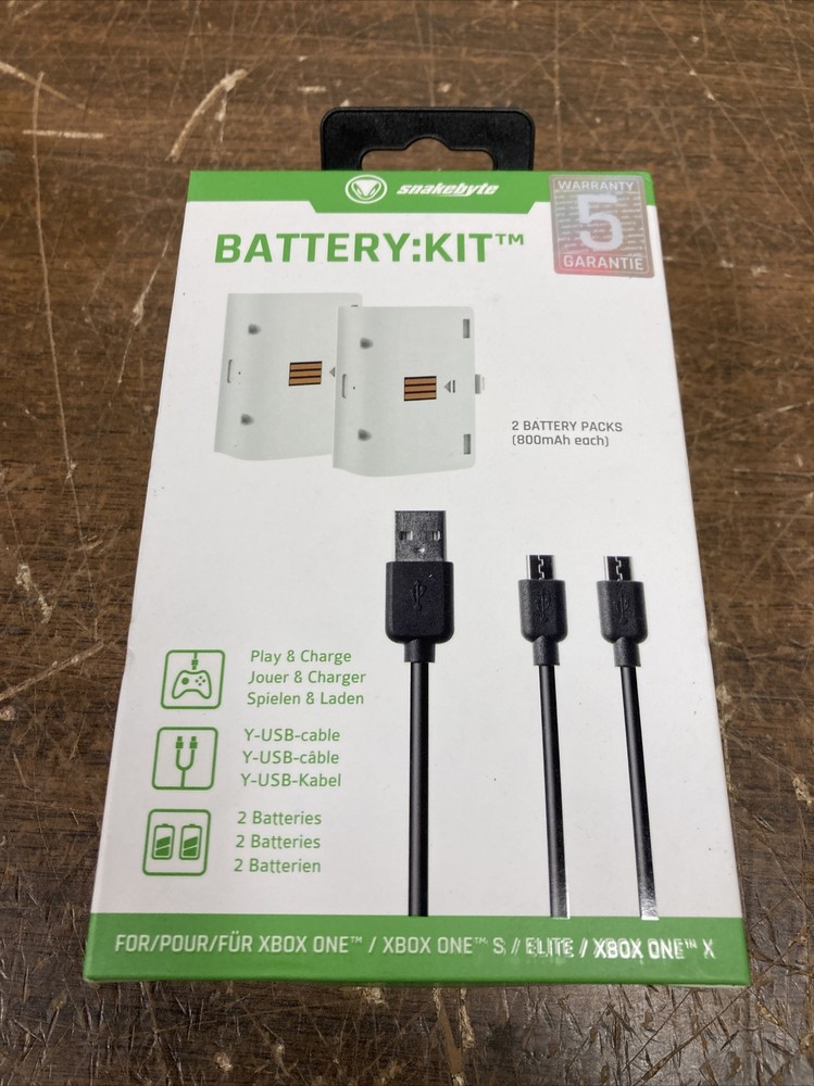 Snakebyte Battery Kit 2 Battery Packs (800mAh Each) New