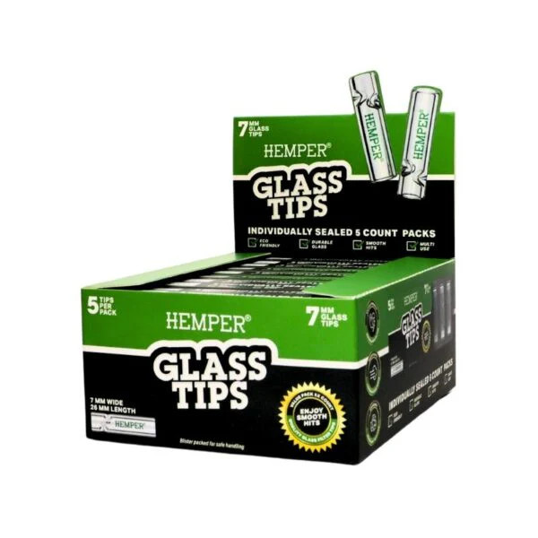 Hemper 7mm Glass Tips 10ct Display