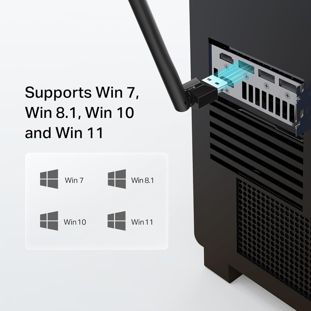 Bluetooth 5.3 USB Adapter - Long Range Receiver with Adjustable Antenna for PC