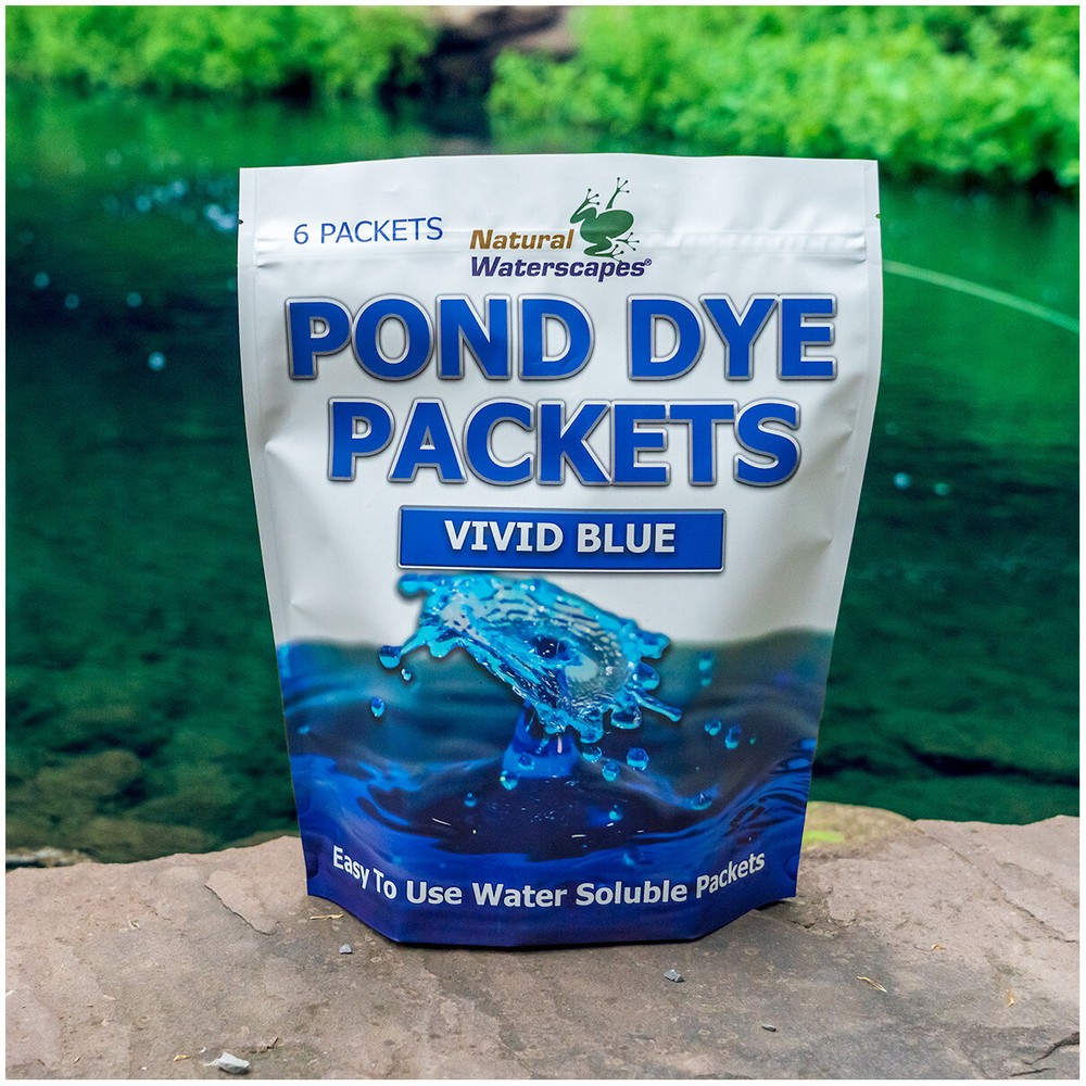 Vivid Blue Pond Dye Packets- 6 water soluble packets