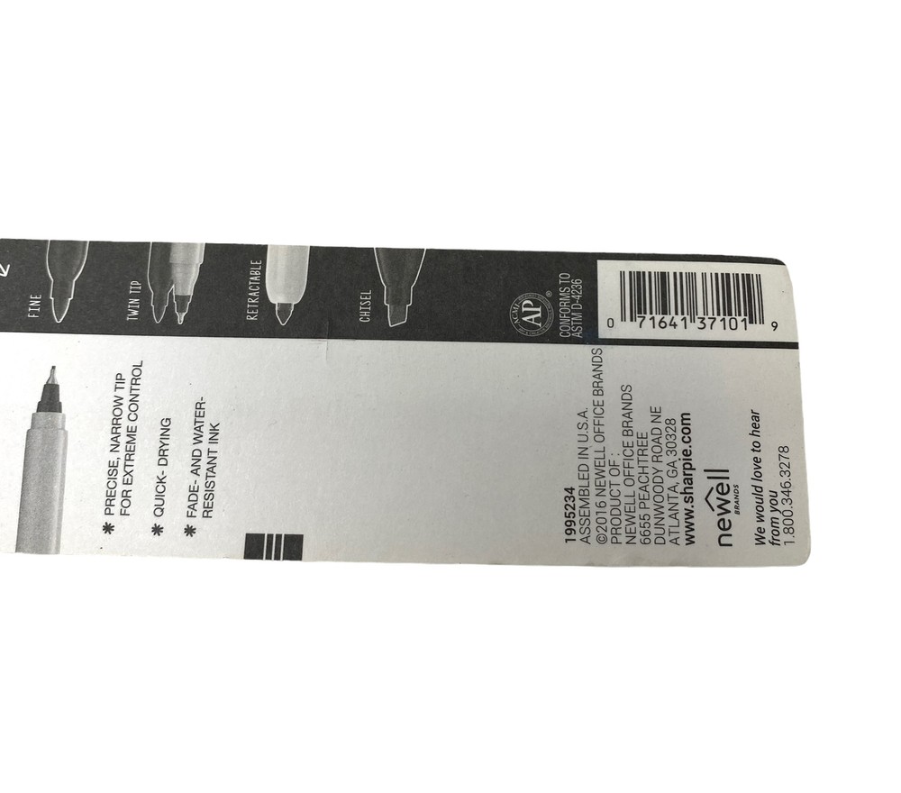 Sharpie Permanent Marker, Ultra Fine Point, Black, 5 Counts