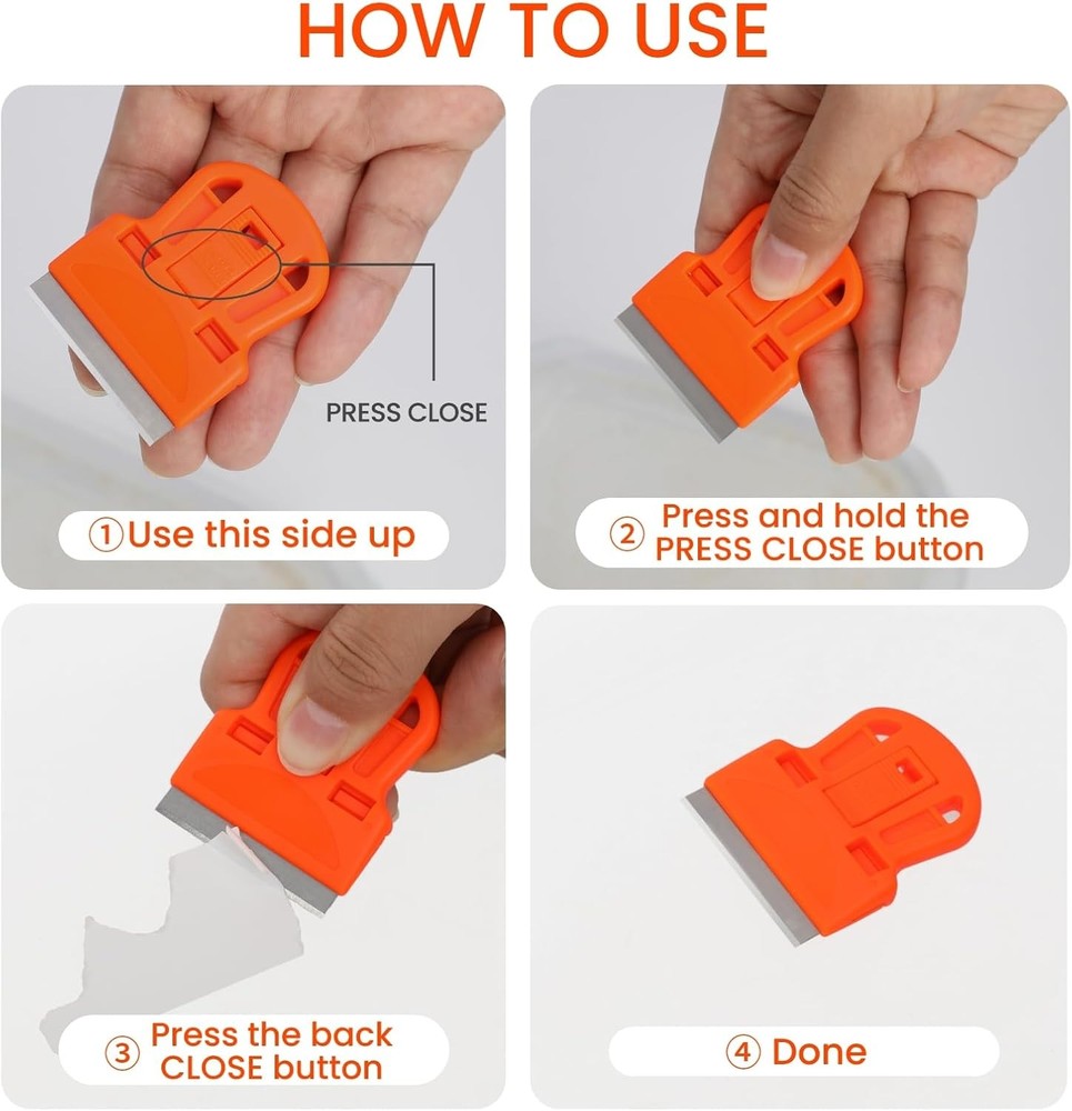 2 Pack Razor Blade Scraper Plastic Tool 2
