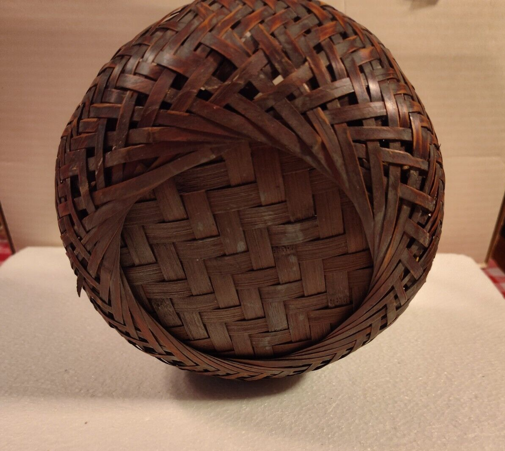 Vintage Basket with Fake Eggs