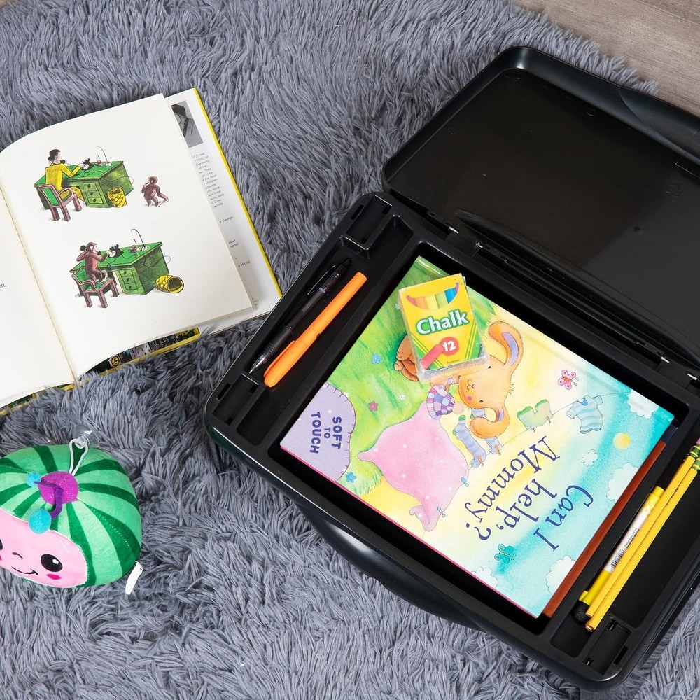 Multi-Functional Folding Lap Desk with Integrated Storage - 18.75" x 11.25"