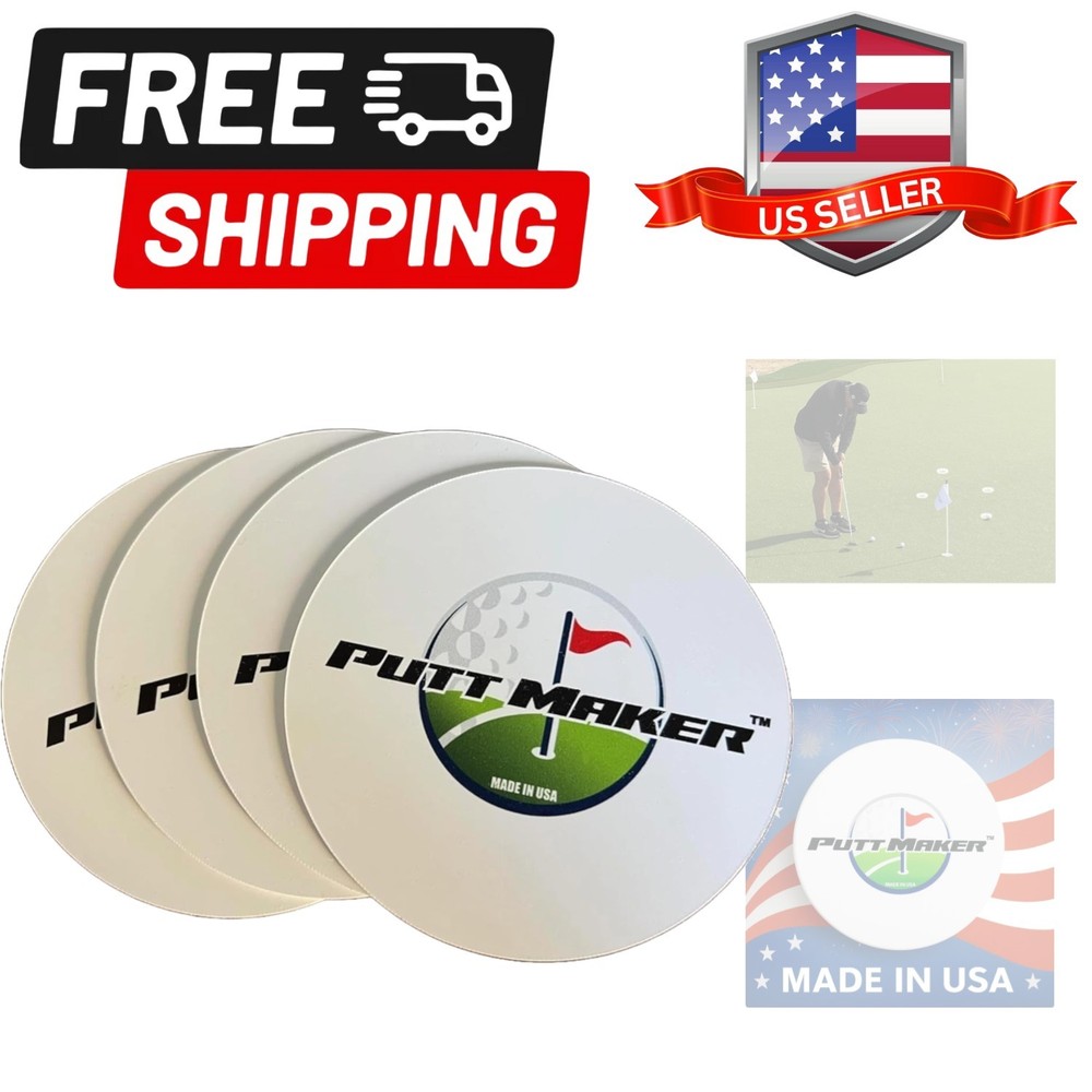 Putting Discs 4-Pack, Stocking Stuffer for Golfers, Golf Training Disk Access...