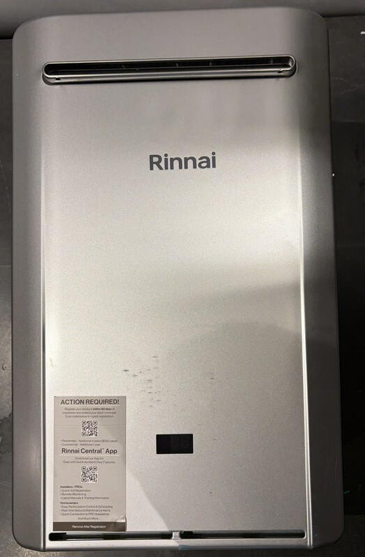 RINNAI RE199EP OUTDOOR TANKLESS WATER HEATER 199K BTU PROPANE GAS