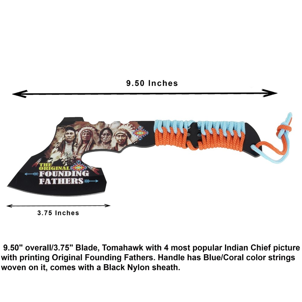 Tomahawk Founding Fathers Axe Survival Hatchet, Great for Outdoors Activity