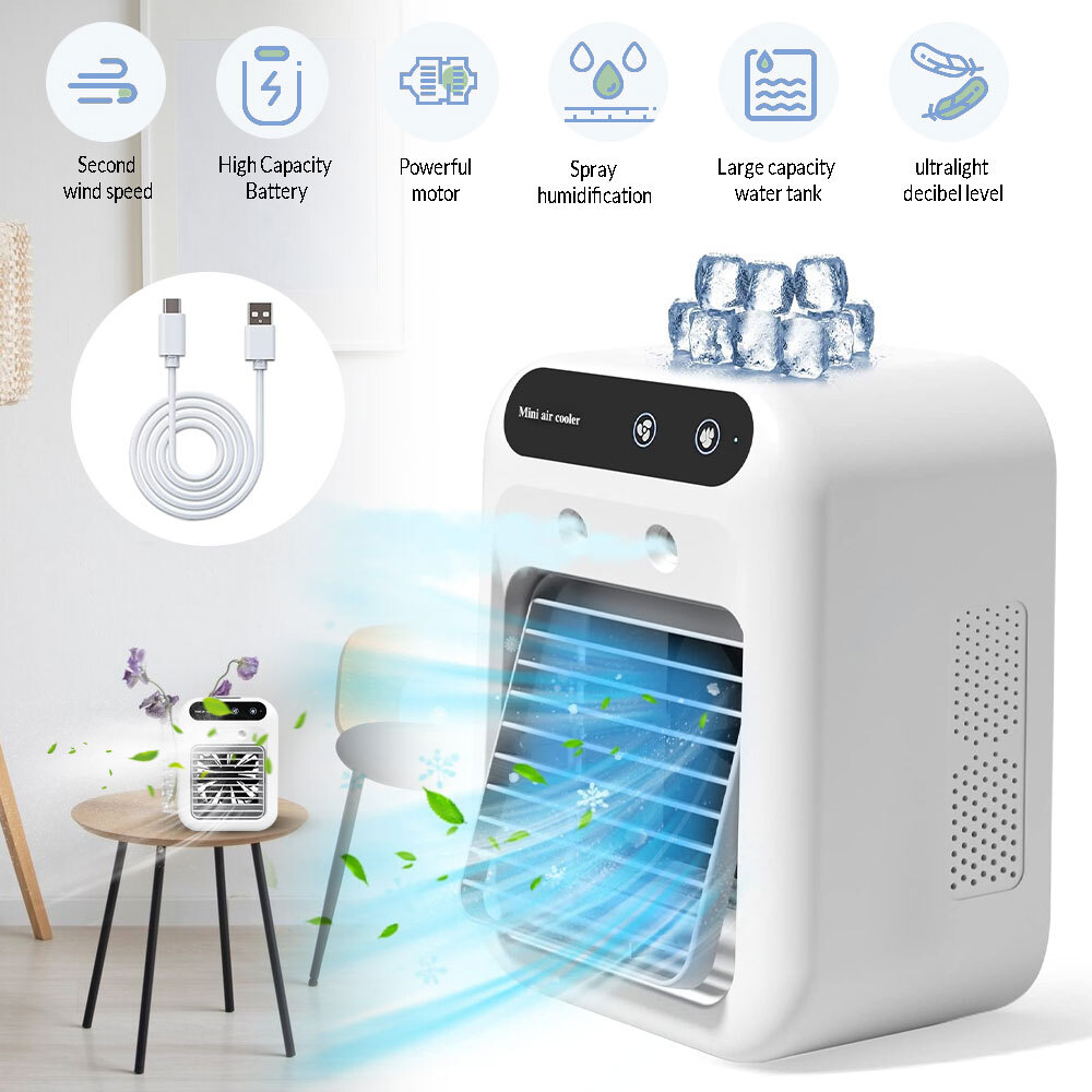 Portatil Aire Acondicionado Ventilador De Refrigeracion Para Cuarto Casa Coche