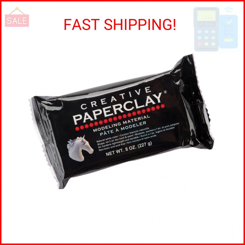 Creative Paper clay, 8 Ounces, White