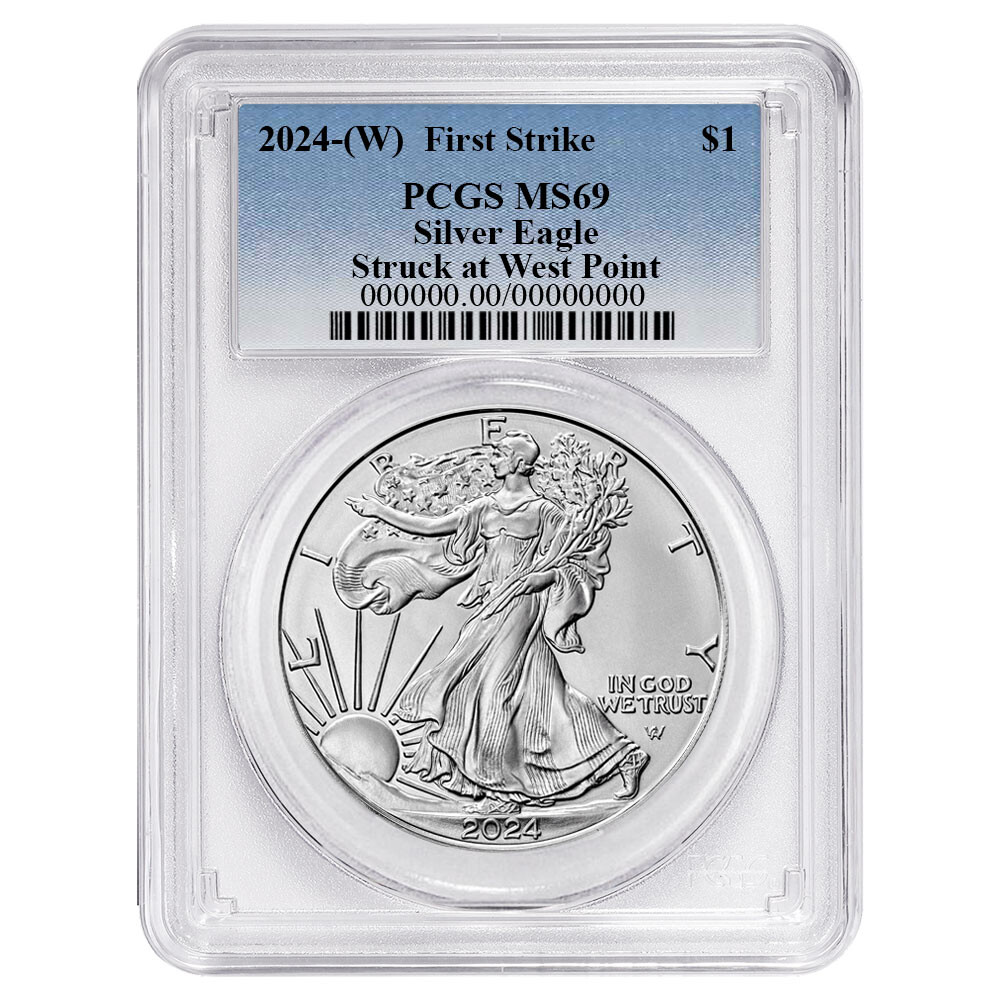 2024 (W) $1 American Silver Eagle PCGS MS69 FS Blue Label