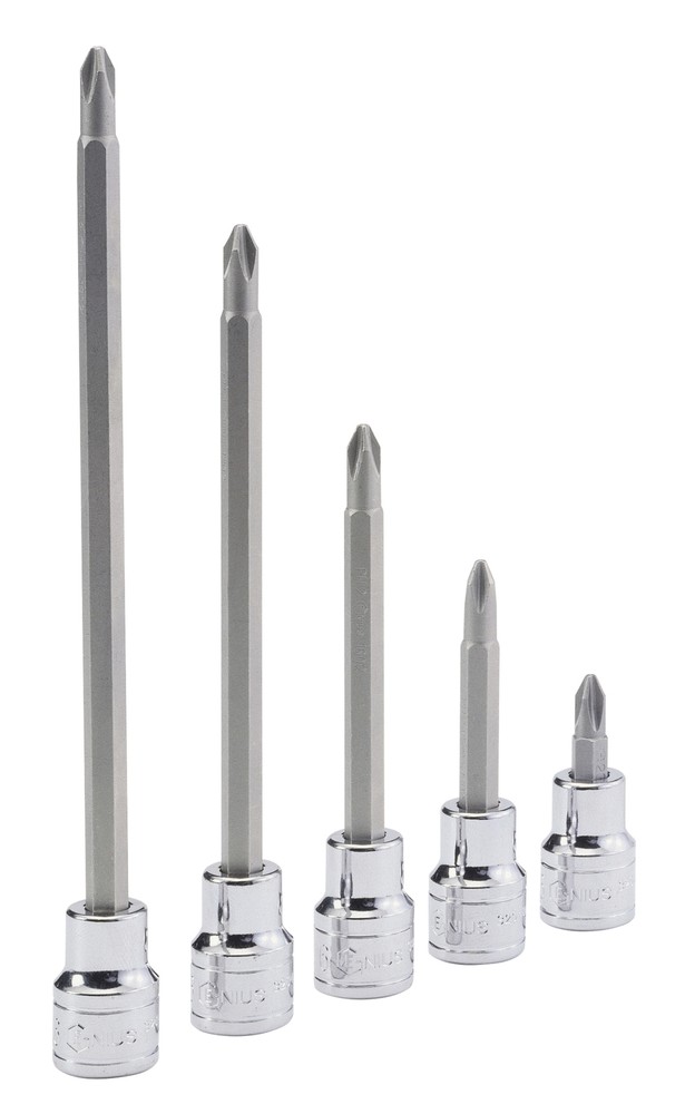 Genius Tools 1/4" Dr. PH.2 Philips Bit Socket, 50mmL - 308+1102