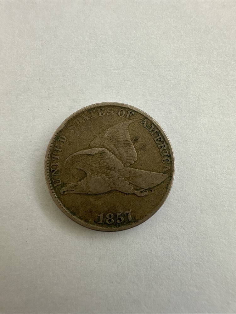 US 1857 FLYING EAGLE ONE CENT US COPPER COIN