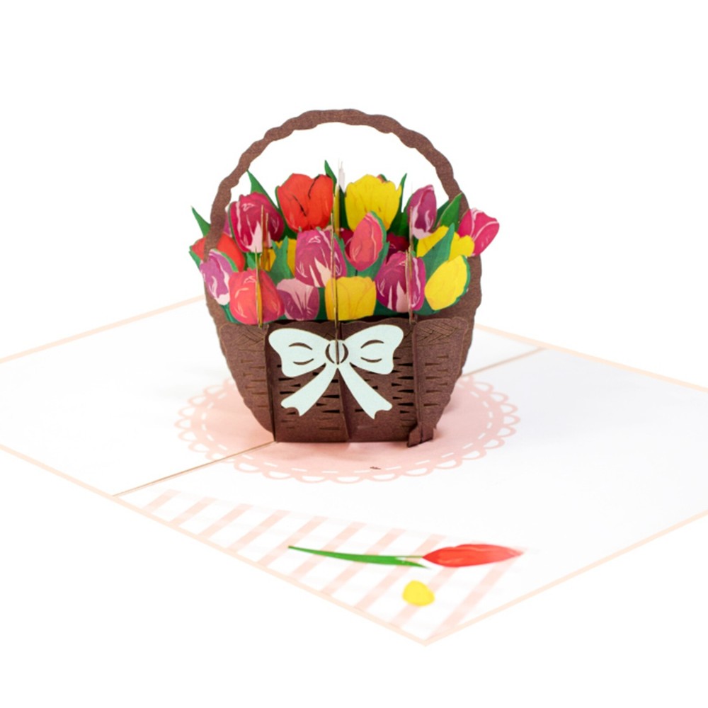 Tulip Flower Pop Up Card