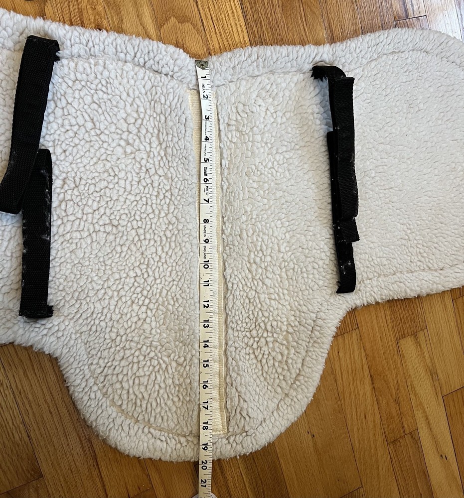 White Fitted English Saddle Pad - Courbette