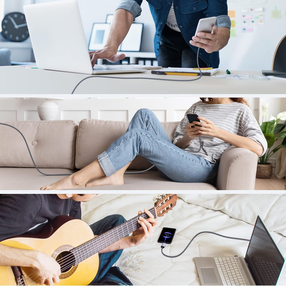 Micro USB Cable 20Ft/6M,Long Android Charger Cable,Nylon Braided Durable Fast Ph