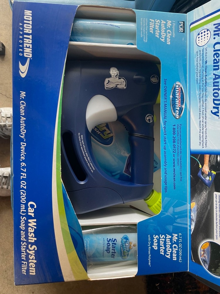 Mr Clean Auto Dry Car Wash System Includes Autodry Device, 6.7 oz Soap & Filter