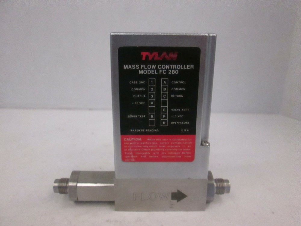 Tylan FC-280, Mass Flow Controller MFC, H2, 10 SLPM, Used