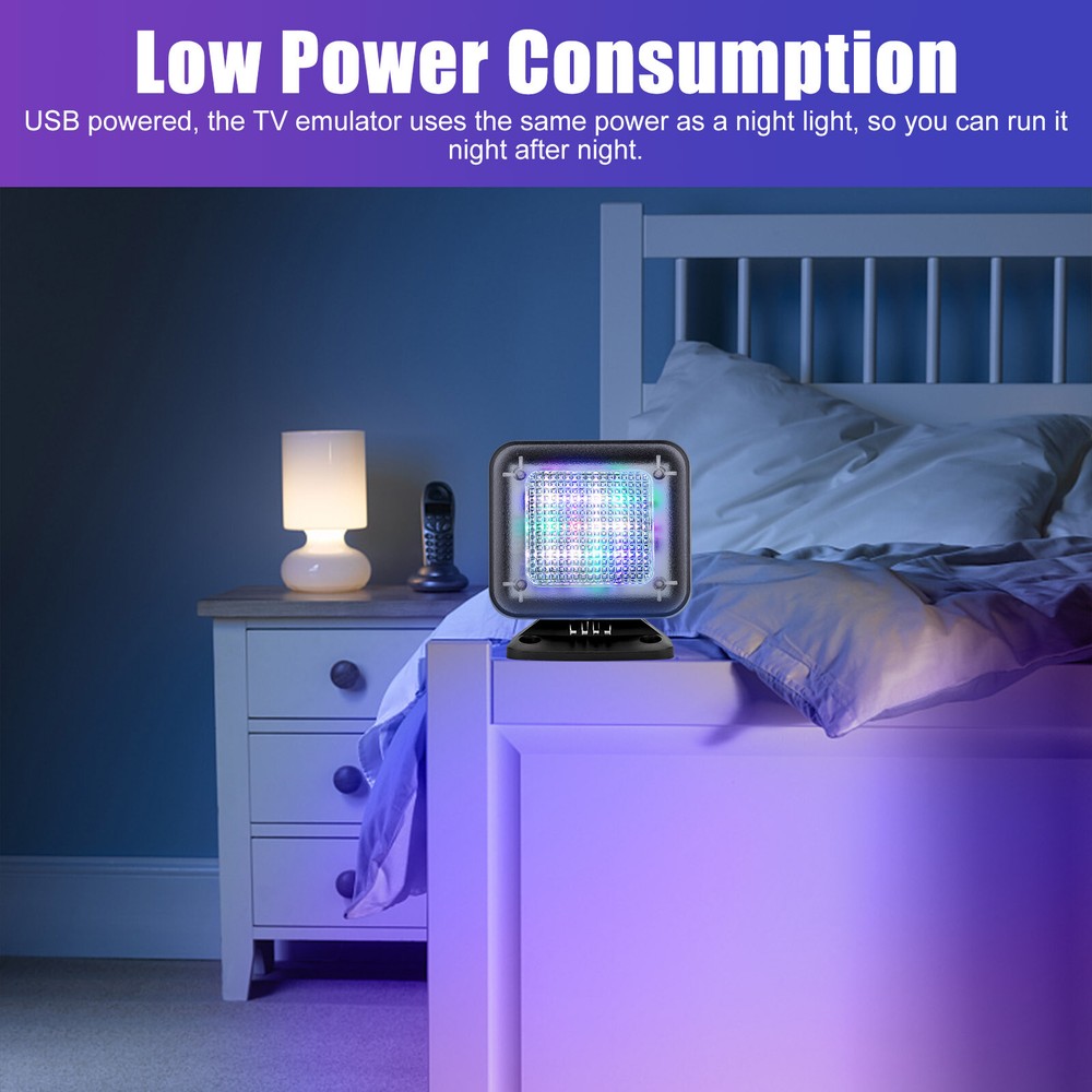 TV Simulator Extra Bright LED Light With Timer For Home Security Tool USB Charge