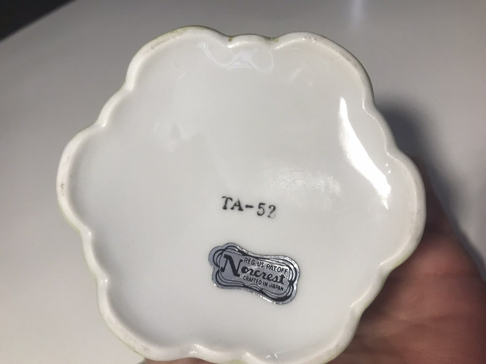 Vintage Norcrest Sugar Bowl TA-52 Rose Pattern