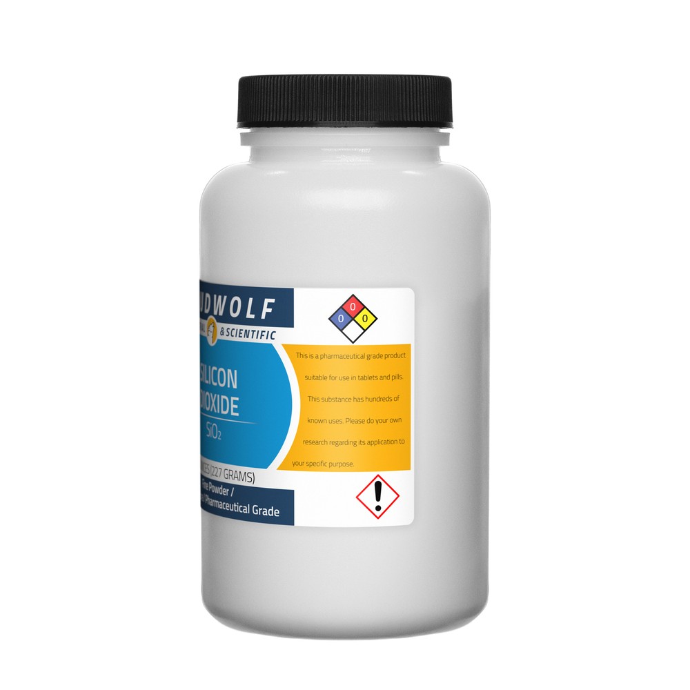 Silicon Dioxide, 8oz, Pharmaceutical Grade, Sturdy Bottle, SHIPS SAME DAY