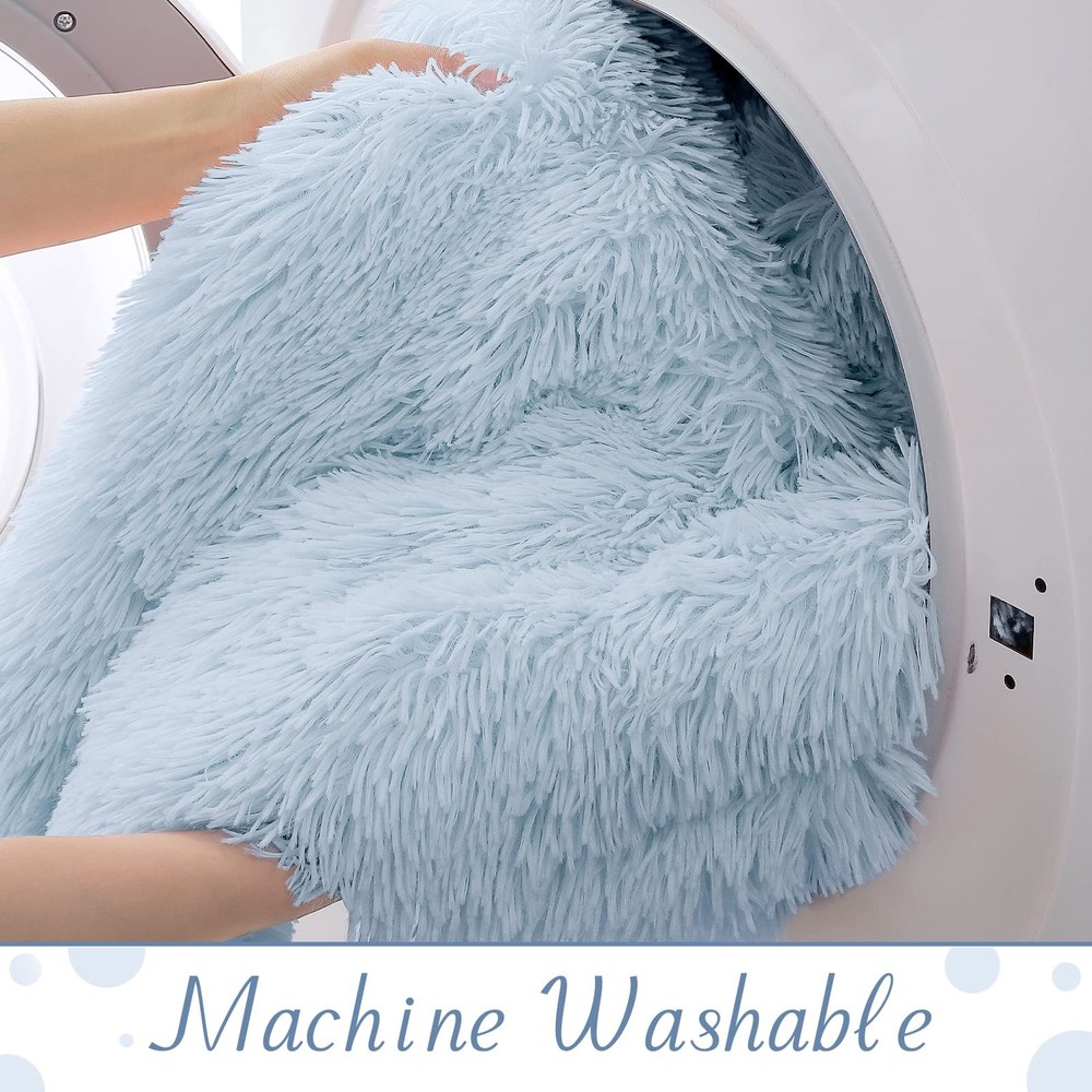 BENRON Light Blue Throw Blankets, Super Soft Full - 60x80", Bubbie
