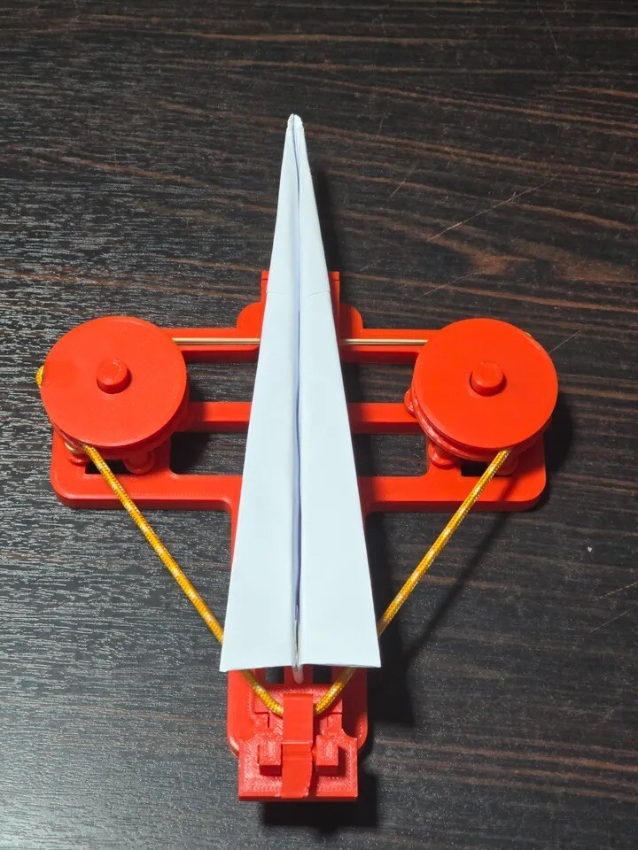 3d Printed Rubber band paper plane launcher