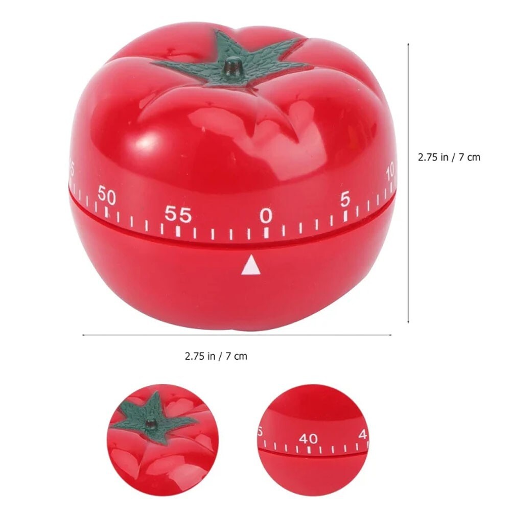 Tomato Shape Timer Reminder Alarm Clock Mechanical Timer Kitchen Cooking Tools