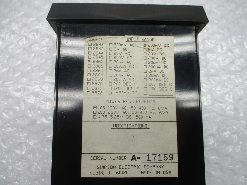 RAM METER INC 81A200 METER NSNP