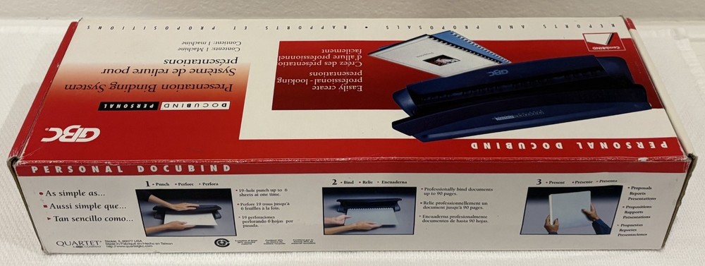 GBC - Docubind Personal Presentation Binding System w/Original Box & Packaging