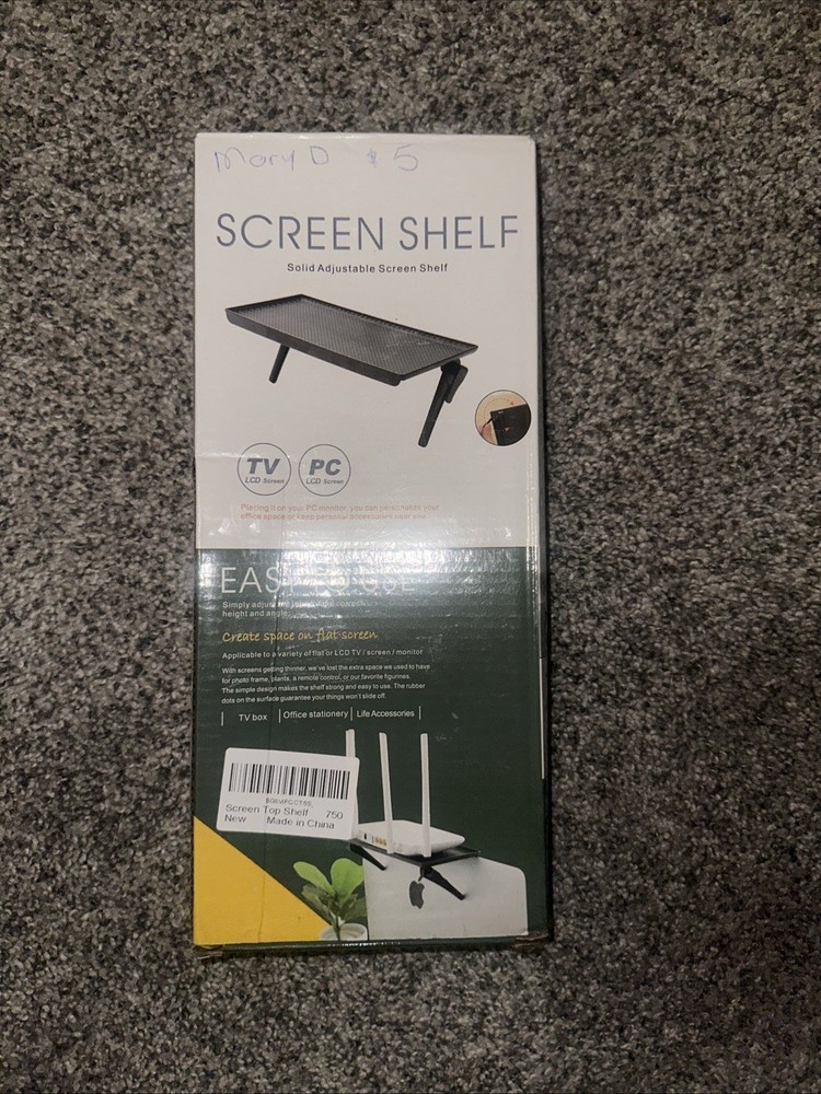 SCREEN SHELF. Solid Adjustable Screen Shelf