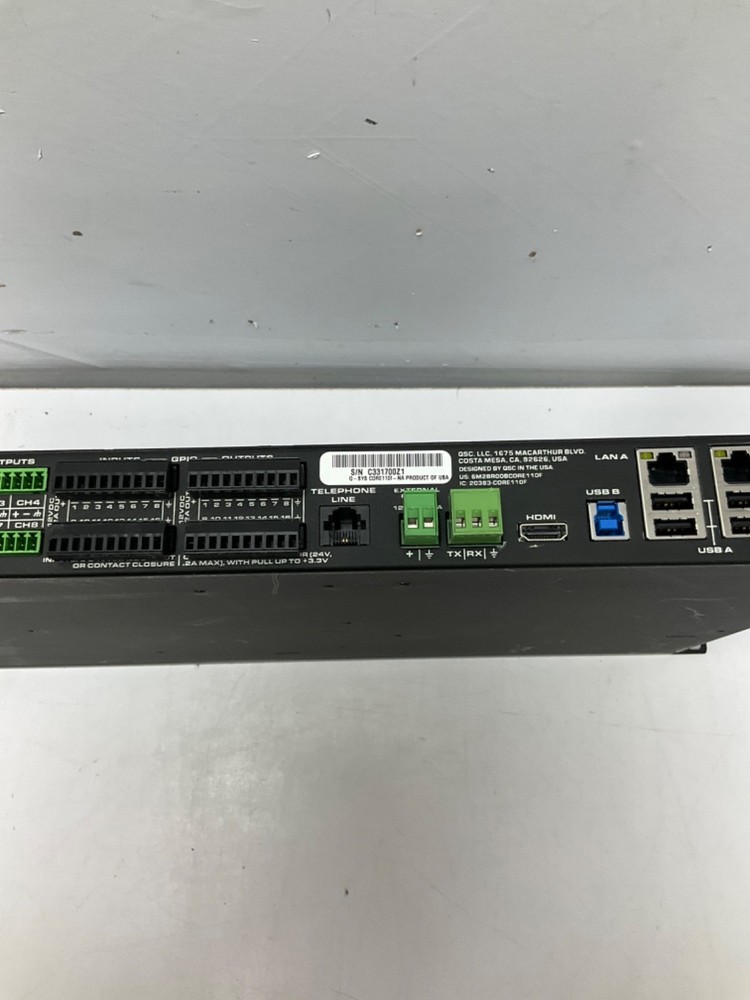 QSC Q-SYS CORE 110F USB/FLEX CHANNELS