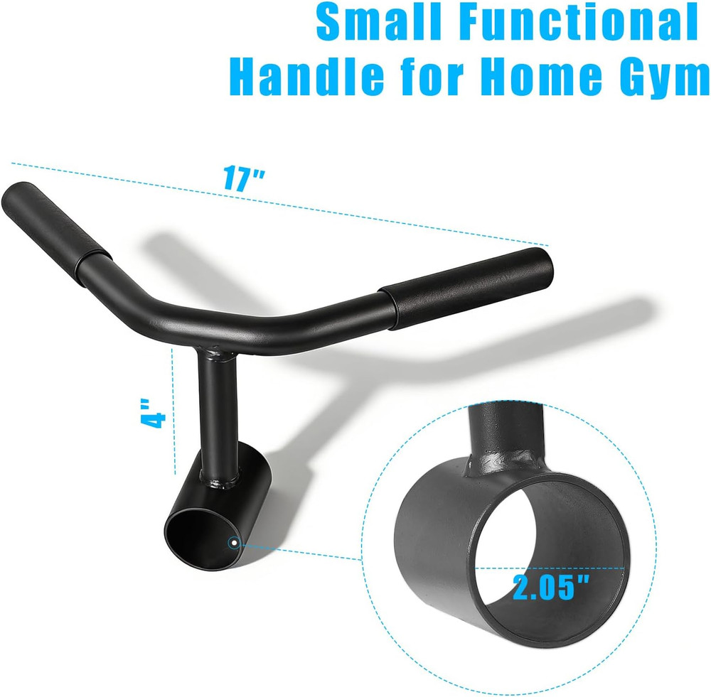 Solid T-Bar Row Handle Attachment, 2" Olympic Barbell Landmine Row Handle for Ho
