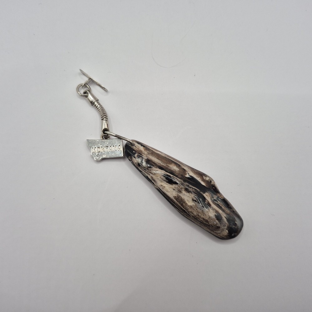 Montana opalized petrified wood  Keychain