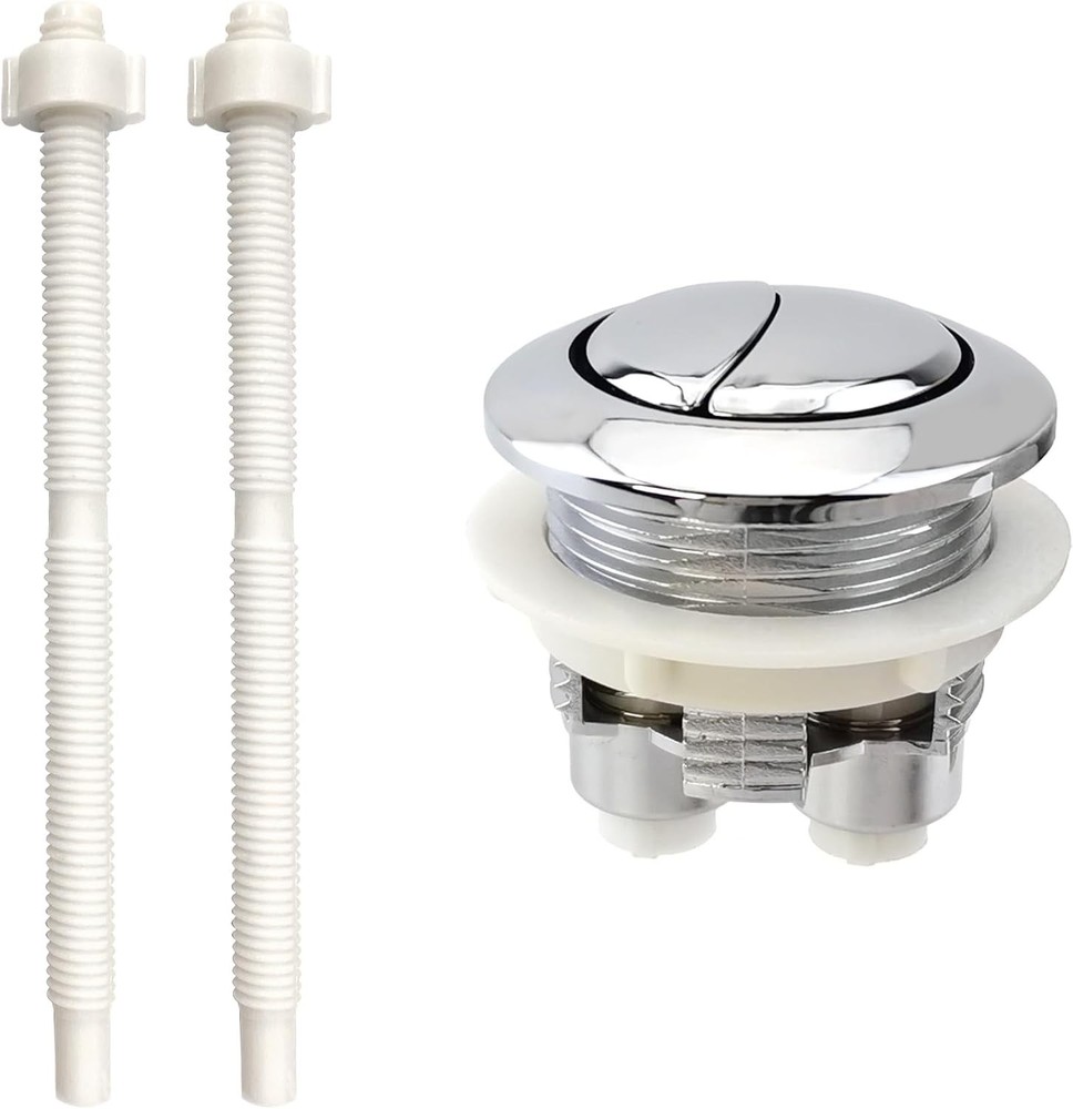 38 mm Thread Diameter Toilet Tank Button Replacement Dual Round Head Flush Pu...