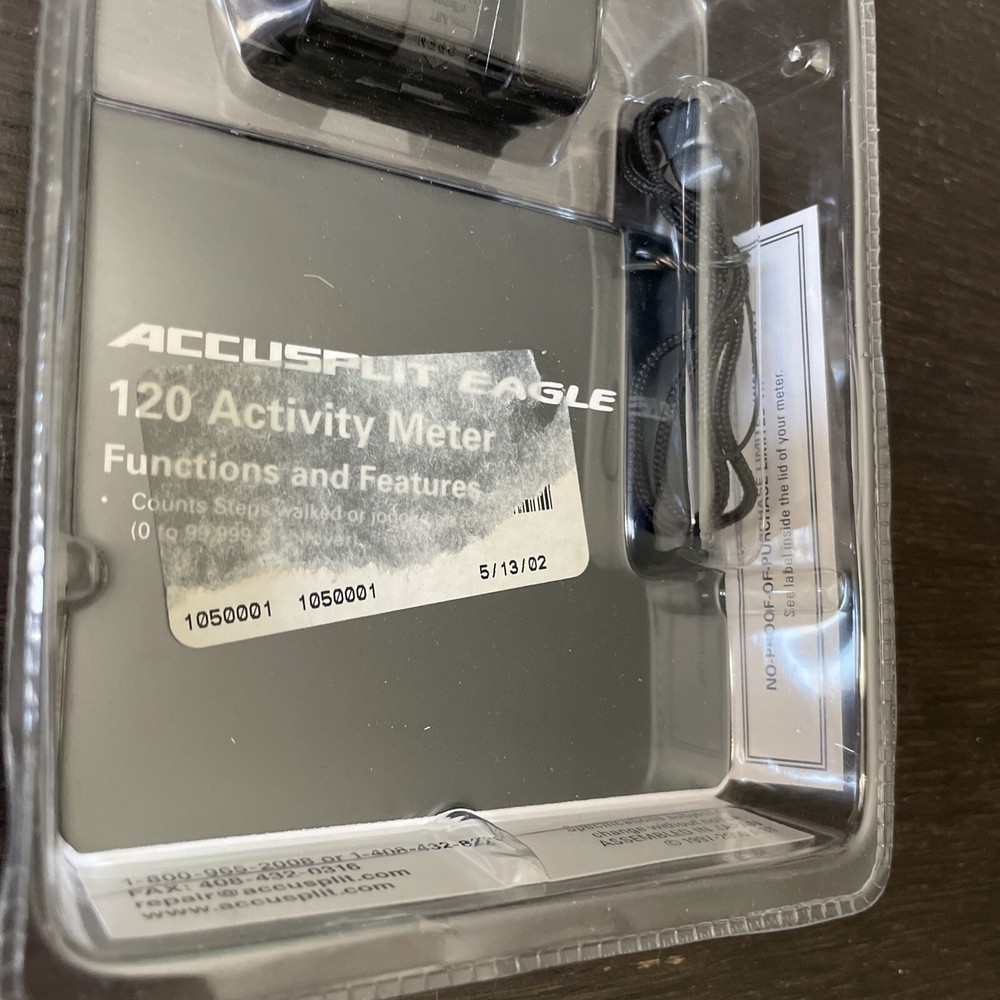 Accusplit Eagle AE120 Activity Meter - Pedometer - New - Sealed