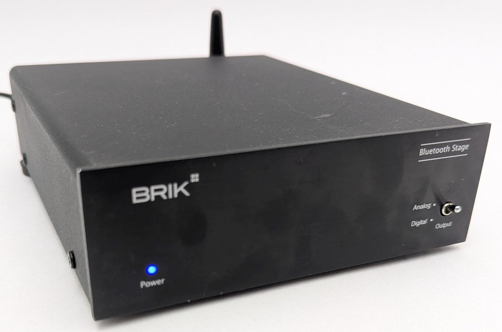 BRIK Audio Bluetooth Stage Modular HiFi Component Receiver Black w/ Power Supply