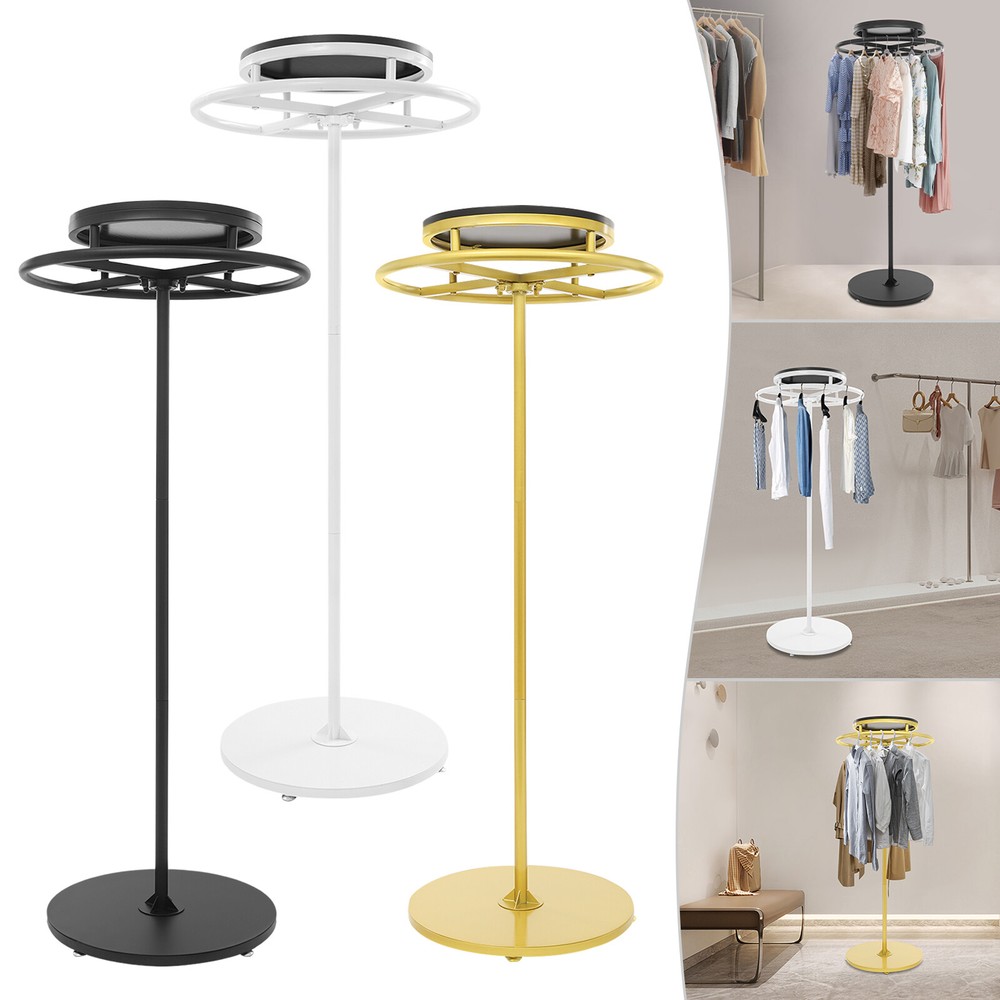 Round Clothing Rack Clothes Display Rack Rotatable Garment Retail Store Rack