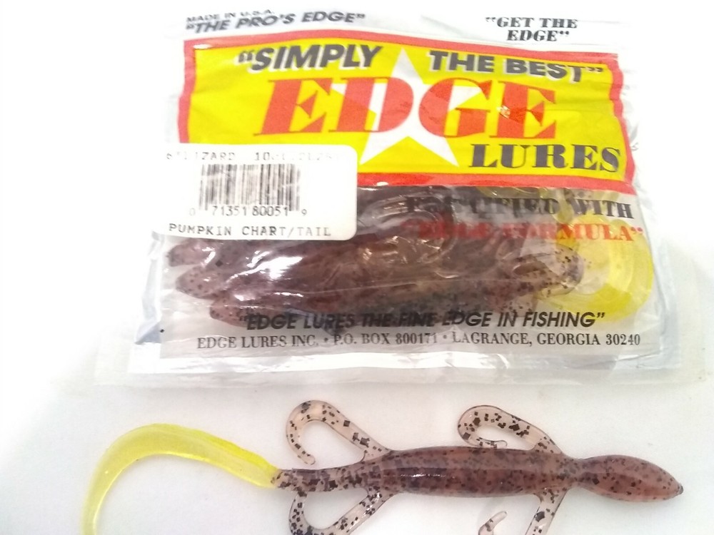 EDGE LURES 6" LIZARDS 10 PK NEW