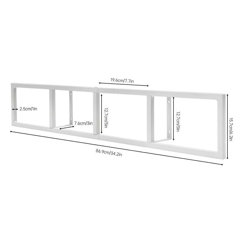 3pcs CD Wall Mount Racks CD Storage Holder Rack Display CD-DVD Stand White