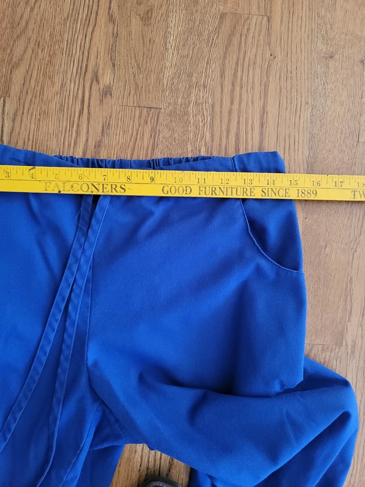 4 Pc Small SCRUBS TOP with Stretch, LAB COAT, & 2 PANTS HEALTH Uniform EUC