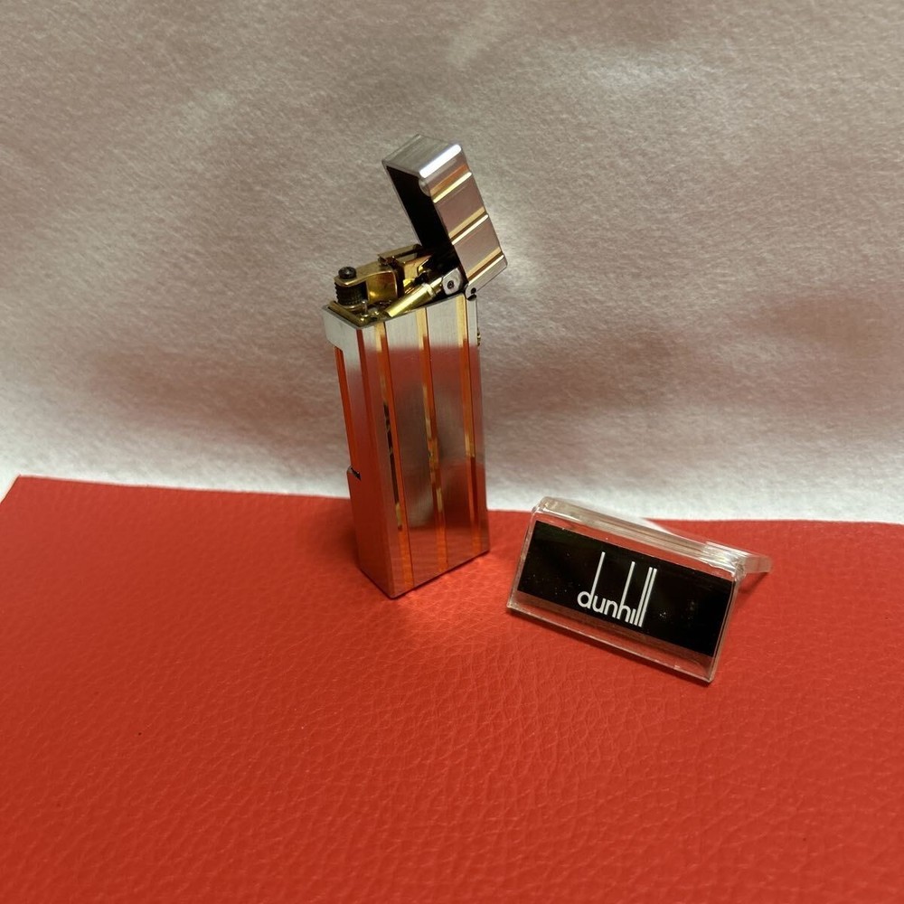 Overhauled Dunhill Rollagas lighter Silver Gold d mark without box