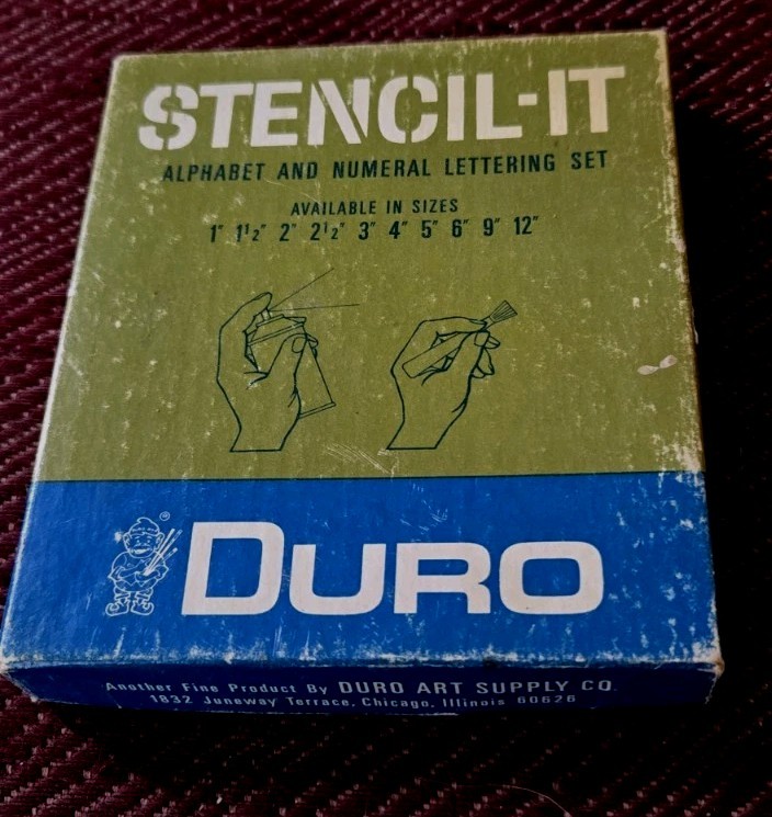 Stencil-It Alphabet & Numeral Reusable Set 2" Letters Missing Approx 3