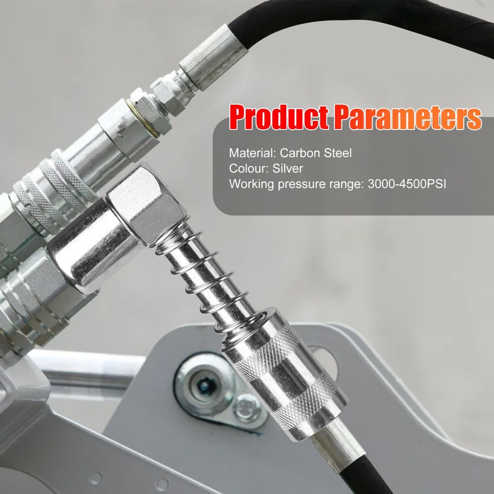 1Pcs Grease Nozzle Adapter Grease Gun-Accessory 90 Degree Coupler Connecter Tool