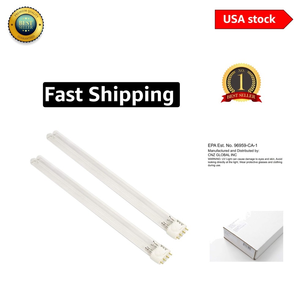 Versatile 36W UVC Replaceable Bulbs 2G11 Base for UV Sterilizers in Aquariums